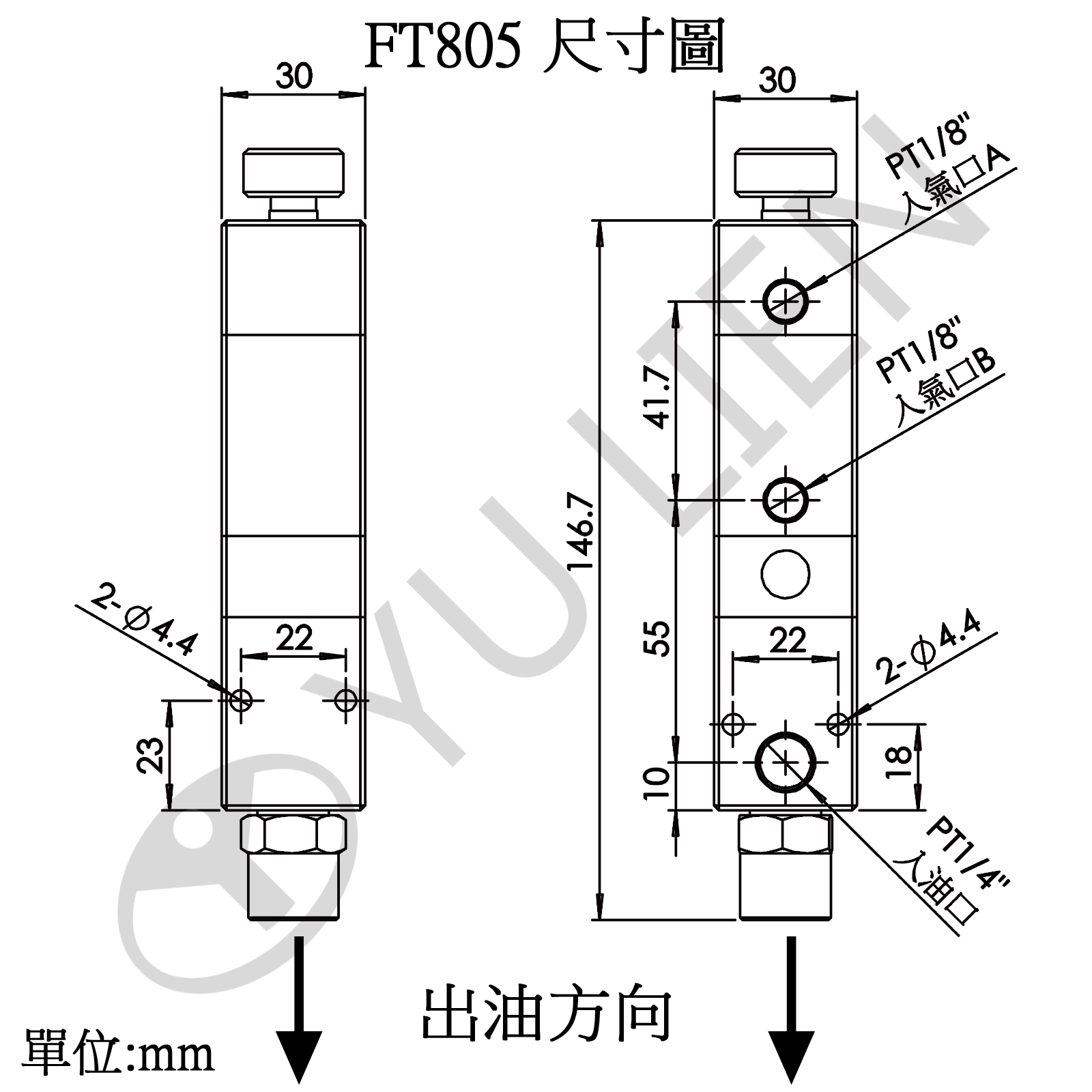 PNEUMATIC VALVE FT805